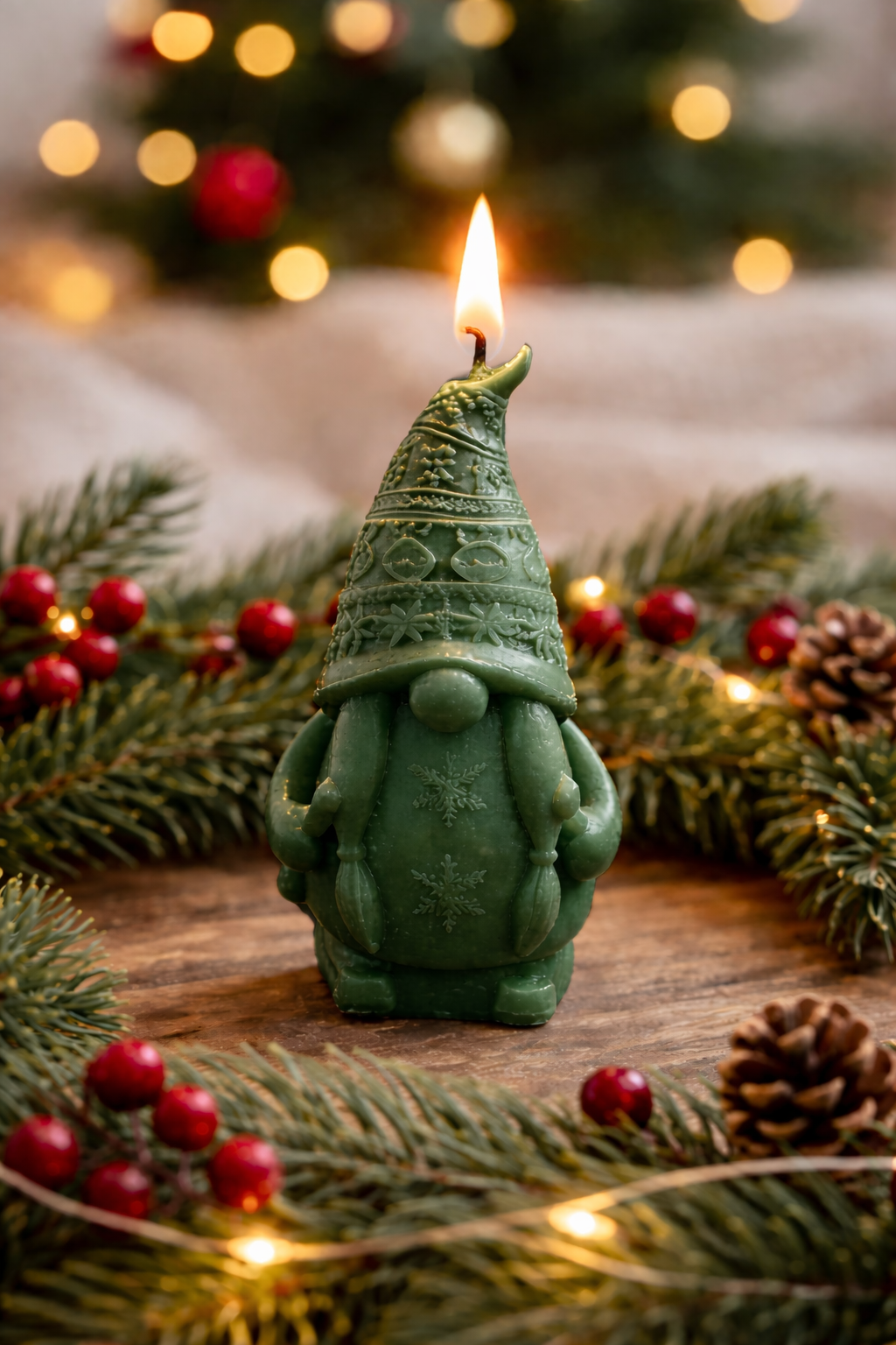 Christmas Dwarf Decorative Candle