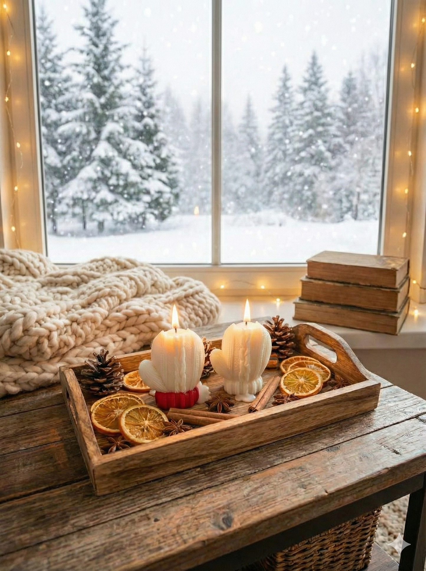 Christmas Knit Style Decorative Candle