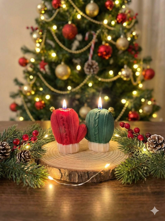 Christmas Knit Style Decorative Candle