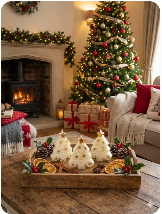 Christmas Tree-Shaped Decorative Candle