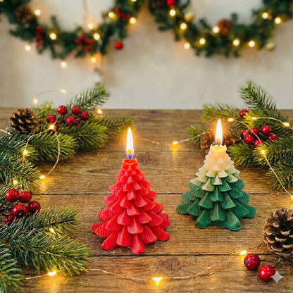 Christmas Tree Decorative Candles – Festive Home Décor - Kraft Candles
