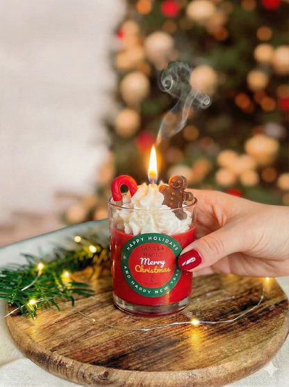 Christmas Vanilla Magic Glass Candle – Festive Edition | Kraft Candles