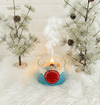 Christmas Vanilla Spice Candle – Premium Frosted Edition | Kraft Candles