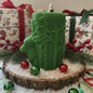 Reindeer Embossed Christmas Pillar Candle  - Festive Décor - Kraft Candles