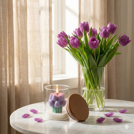 Tulip Bouquet Jar Candle Collection - Home Décor - Kraft Candles